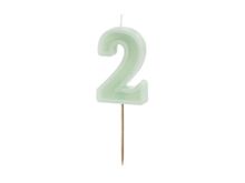 Product image of ციფრი სანთლები მწვანე ფერის 6სმ