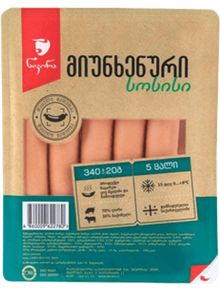 Product image of ნიკორა სოსისი მიუნხენური 340გრ