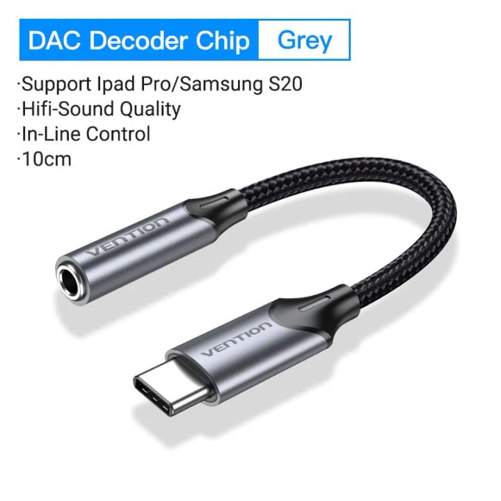 vention-bgmha-usb-c-male-to-35mm-earphone-ack-with-dac-adapter-01m-gray-aluminum-alloy-type-usb-c-adapteri-photo-2