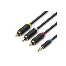 Product image of VENTION BCBBG 3.5mm Male to 3RCA Male AV Cable 1.5M Black კაბელი