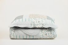 Product image of საწოლის გადასაფარებელი - MANDY DIGITAL PRINTED BEDSPREAD SET 180x240+50x70 CM BLUE/BEIGE