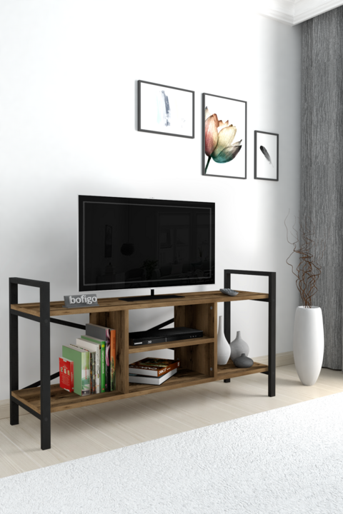 comfo-televizoris-magida-metalis-karkasit-da-muqi-khis-faqturit-photo-4