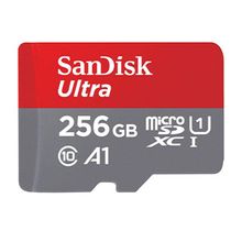 Product image of SanDisk 256GB Ultra MicroSD/HC UHS-I Card 150MB/S Class 10 /Adapter SDSQUAC-256G-GN6MN მეხსიერების ბარათი