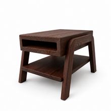 Product image of ხელნაკეთი ლარიქსის ხის ტუმბო – Japandi / Mid-Century სტილი