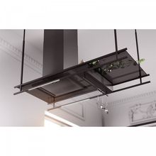 Product image of AIRFORCE FRAME S48 PREMIUM ISLAND COOKER HOOD (665 მ³/სთ) BLACK გამწოვი