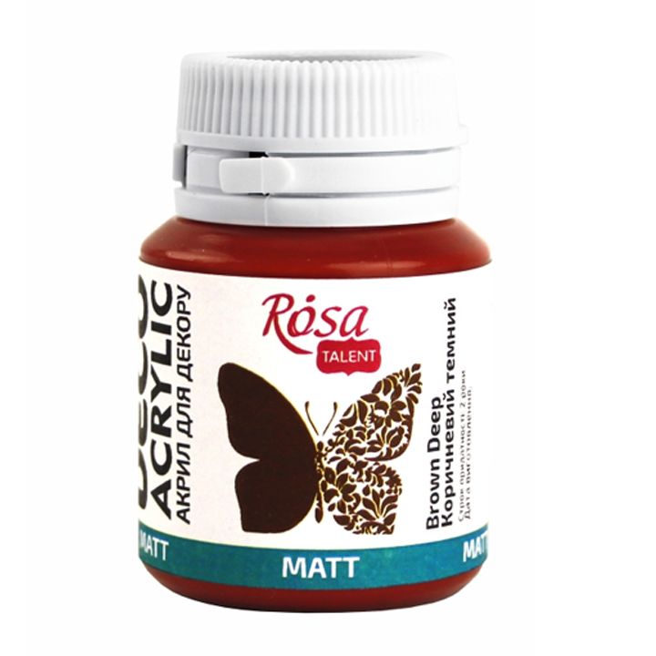 rosa-talent-dark-brown-mat-20ml-akrilis-saghebavi-dekoratsiistvis