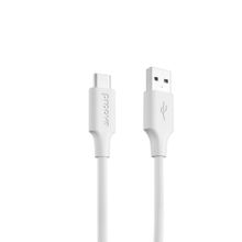 Product image of Cable Proove Striped Silicone USB to Type-C (1m) white