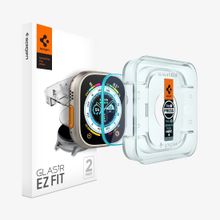 Product image of ეკრანის დამცავი Spigen Glas.tR EZ Fit 2-Pack Apple Watch Ultra