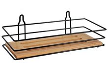Product image of თარო ოთხუთხედი Bisk Plain Black Bamboo