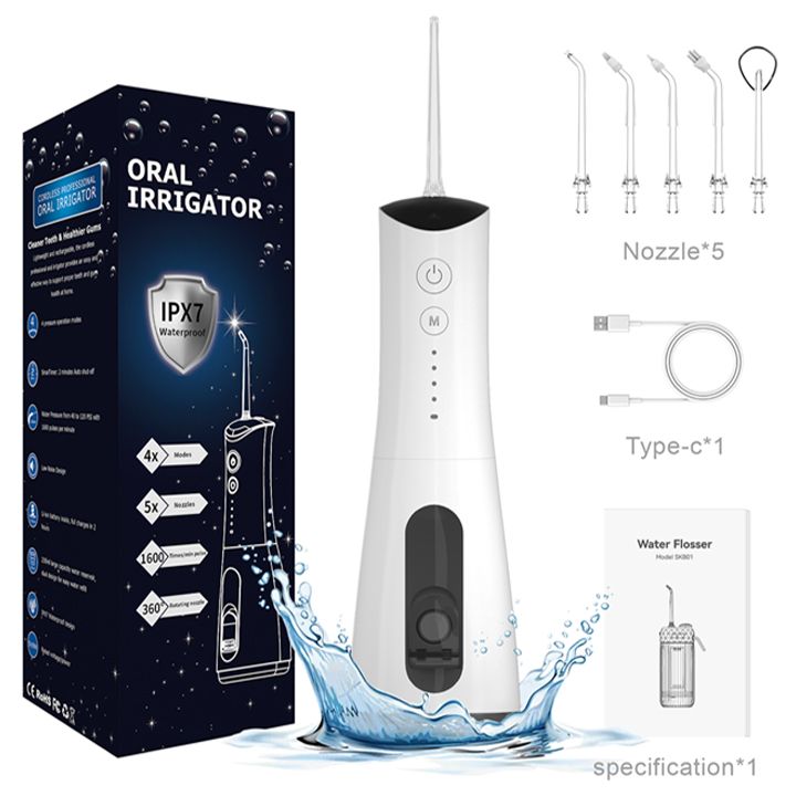 cordless-smart-water-flosser-waterproof-oral-irrigator-usadeno-chkviani-tsqlis-ordentaluri-irigatori-300ml