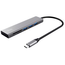 Product image of Trust BASICS HALYX USB-C ჰაბი და ბარათის წამკითხველი