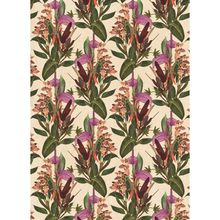 Product image of შესაფუთი ქაღალდი იასამნისფერი ყვავილებით 5მ/70სმ 1ც