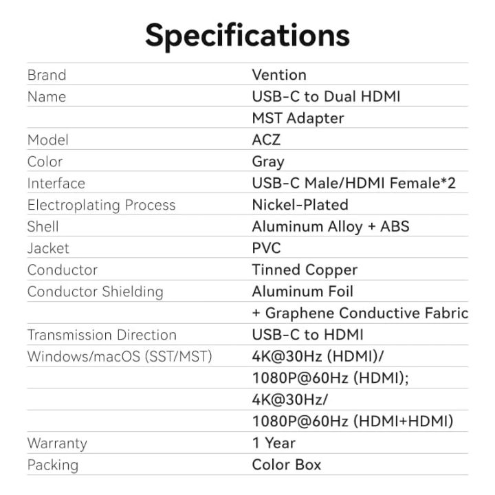 vention-aczhb-usb-c-to-dual-hdmi-mst-adapter-015m-gray-aluminum-alloy-type-usb-habi-photo-2
