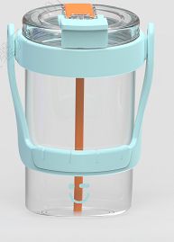 Product image of ბოთლი/Large Capacity Plastic Bottle with Strap 1000mL(Green)