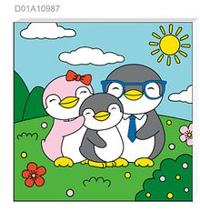 Product image of სახატავი ნაკრები/Painting Kit 25×25cm (Penguin Family)