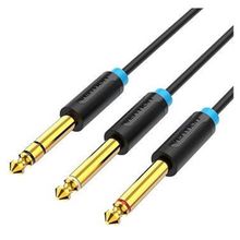 Product image of VENTION BATBJ 6.35mm TRS Male to Dual 6.35mm Male Audio Cable 5M Black