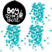 Product image of ლატექსის ბუშტი "Boy or Girl" ვარდისფერი და ცისფერი კონფეტებით 60სმ