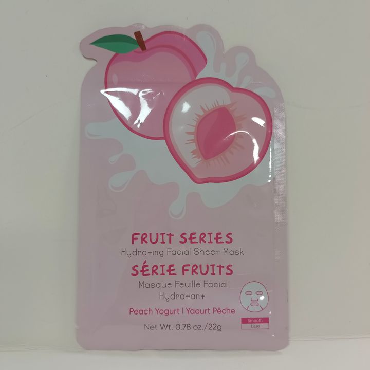 miniso-fruit-series-hydrating-facial-sheet-mask-peach-yogurt-scent-sakhis-nighabi-22gr