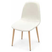 Product image of DOMINO HY-DC001 ხავერდოვანი ღია კრემისფერი სასადილო სკამი