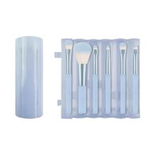 Product image of მაკიაჟის ფუნჯების ნაკრები/Portable Series Makeup Brush 6-Piece Set with Cylinder Holder (Baby Blue)