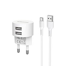 Product image of BOROFONE BA23A Brilliant dual port charger set(Micro)(EU) White