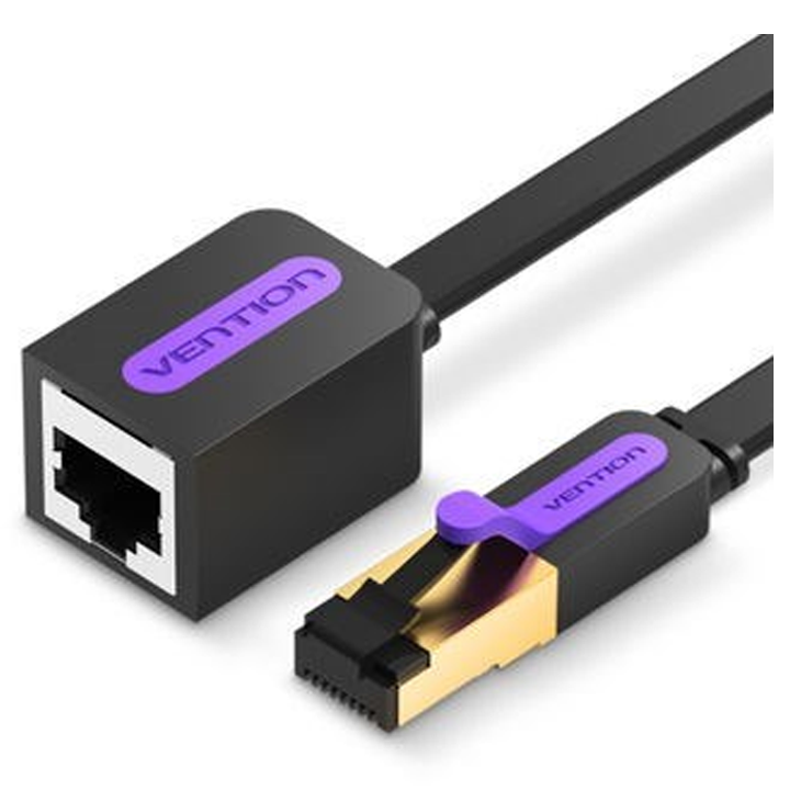 vention-icbbd-vention-icbbd-flat-cat7-extension-patch-cable-05m-black