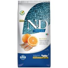 Product image of N&D ზრდასრული კატა ოკეანის ქაშაყი & ფორთოხალი - სტერილიზებული & კასტრირებული - 5 კგ