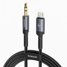 Product image of აუდიო ადაპტერი Toocki Lightning to 3.5mm AUX Audio Adapter Cable, 1M, Black
