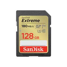 Product image of SanDisk 128GB Extreme SD/XC UHS-I Card 180MB/S V30/4K Class 10 SDSDXVA-128G-GNCIN მეხსიერების ბარათი