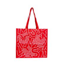 Product image of Miniso Series Square Woven Shopping Bag (L)(Red) საყიდლების ჩანთა
