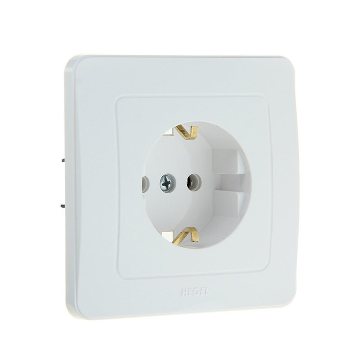 როზეტი დამიწებით თეთრი HEGEL ALFA РС16-311 - Extra.ge - 208611