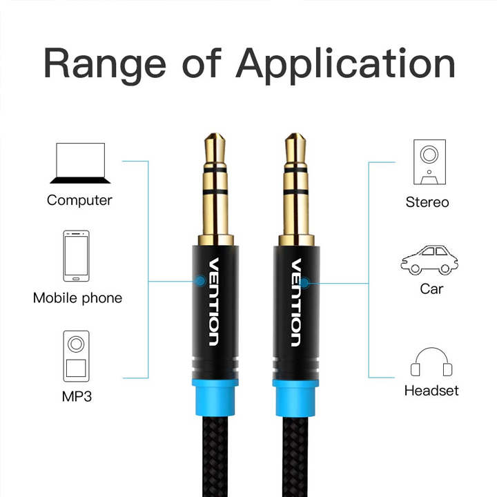 vention-p350ac300-b-m-cotton-braided-35mm-male-to-male-audio-cable-3m-black-metal-type-photo-2
