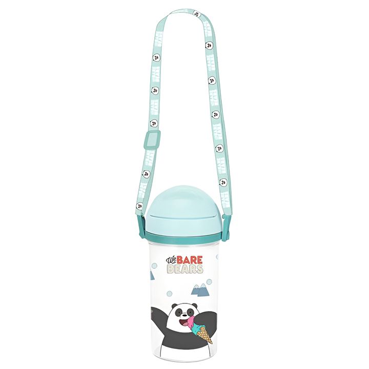miniso-we-bare-bears-collection-50-straw-water-bottle-with-shoulder-strap-400ml-panda-botli