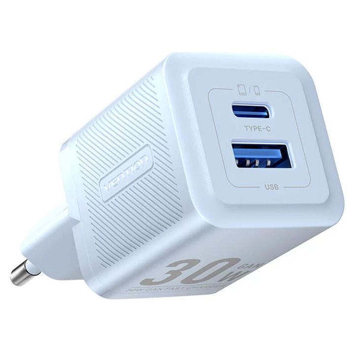 vention-feql0-eu-2-port-usb-c-a-gan-charger-30w30w-eu-plug-blue-photo-2