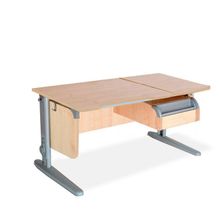 Product image of სამეცადინო მაგიდა 'ერგო' ეკო 75/40R მრგვალი კუთხით, დასაკიდი ტუმბო TCH 04