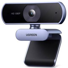 Product image of ვებკამერა UGREEN 15728, 2Mp, FHD, Built-in Microphone, Webcam, Gray/Black