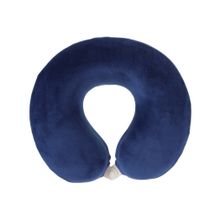 Product image of კისრის ბალიში/Solid Color Memory Foam U-Shaped Pillow (Navy)