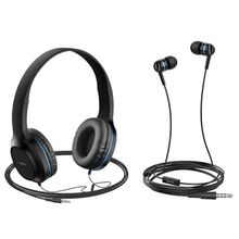 Product image of HOCO W24 Enlighten headphones with mic set BLUE ყურსასმენი მიკროფონით
