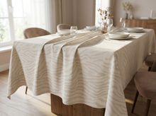 Product image of ZEBRA JACQUARD TABLECLOTH 140x250 CREAM მაგიდის გადასაფარებელი