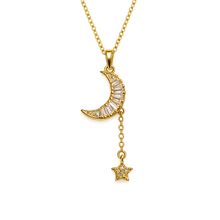 Product image of ოქროსფერი მთვარის და ვარსკვლავის ყელსაბამი