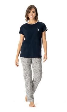 Product image of U.S. Polo Assn. 17020 ქალის პიჟამის ორეული შარვლით (ლურჯი)