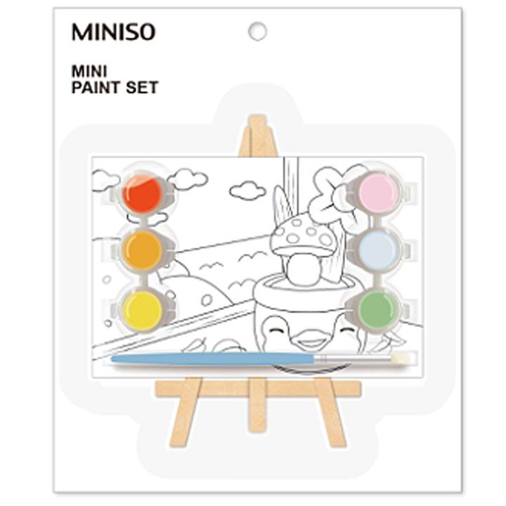 miniso-mini-painting-kit-mushroom-sakhatavi-nakrebi