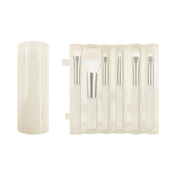 makiazhis-funjebis-nakrebiportable-series-makeup-brush-6-piece-set-with-cylinder-holder-warm-beige