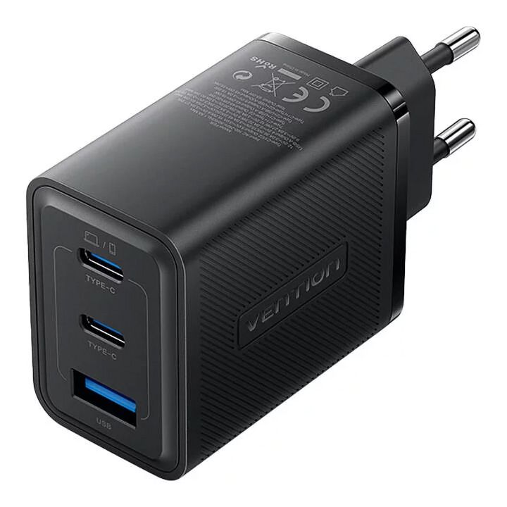 vention-ferb0-eu-3-port-usb-c-c-a-gan-charger-65w65w30w-eu-plug-black