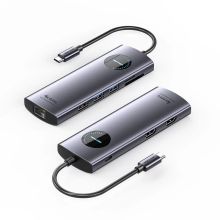 Product image of VENTION TQVHB USB-C to HDMI x 2/USB 3.0 x 2/USB 2.0/RJ45/SD/TF/PD MST Docking Station USB ჰაბი
