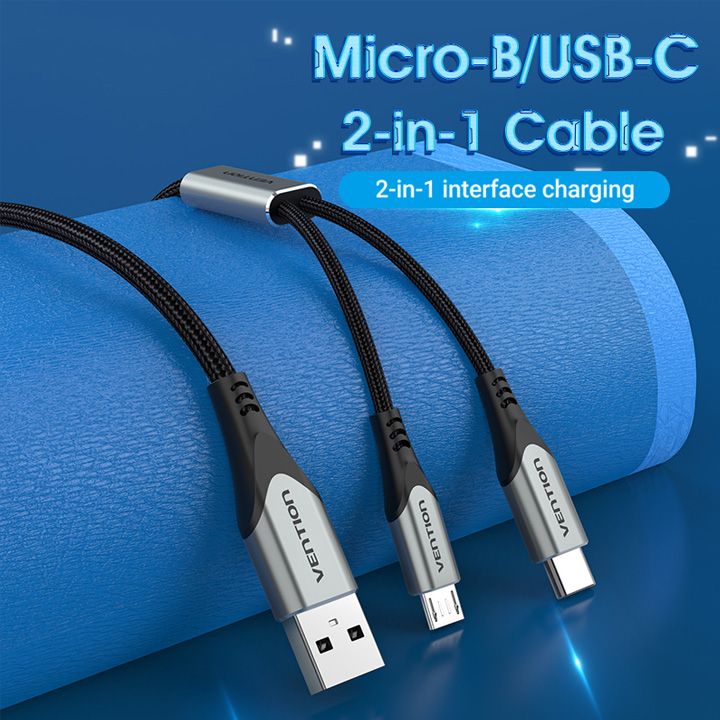 vention-cqghd-usb-20-a-male-to-usb-cmicro-b-male-y-splitter-cable-05m-gray-aluminum-alloy-type-photo-4