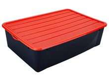 Product image of შესანახი ყუთი პლასტმასის  თავსახურით Aleana LLC შავი/ყავისფერი 22 ლ