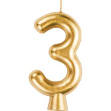 Product image of ოქროსფერი ციფრი 7სმ სანთელი