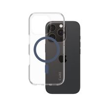Product image of Mobile Phone Case/ CARE by PanzerGlass iPhone 16 Pro Flagship Case Transparent Urban Combat w. Blue MagSafe