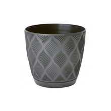Product image of ქოთანი ყვავილის FORM-PLASTIC flow petit eco recycled z podstawka 13 anthracite